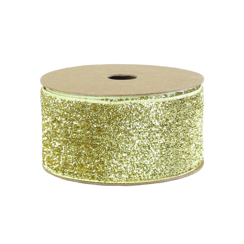 Ribbon Velvet Glittery 38mmx3m Assorted image 2