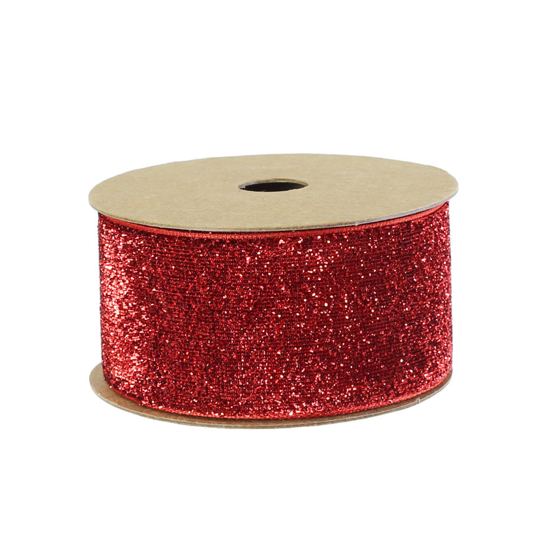 Ribbon Velvet Glittery 38mmx3m Assorted image 3