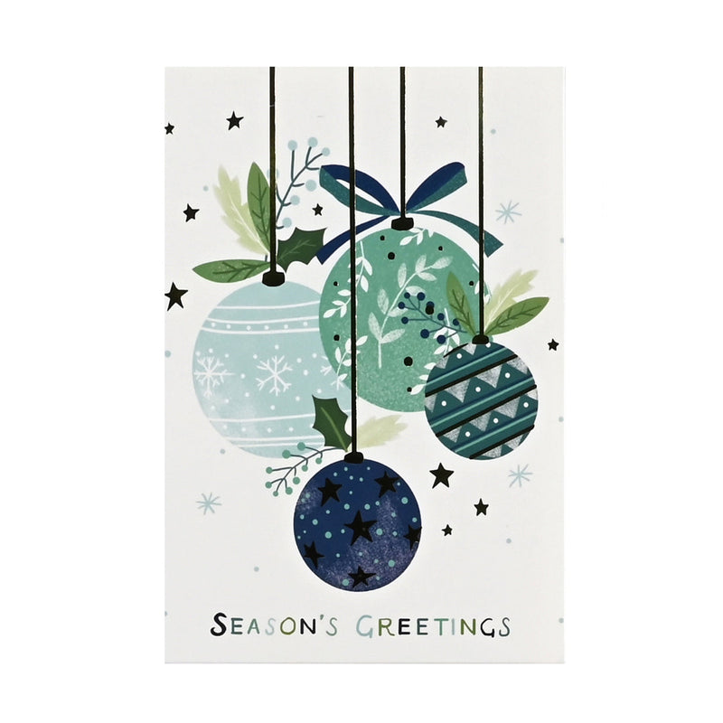 Cards Blue-Green Foiled Traditional 10pk 3