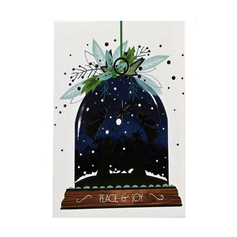 Cards Blue-Green Foiled Traditional 10pk 4