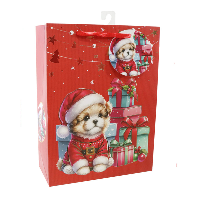 Giftbag Medium Cute Pets Foiled Assorted 3