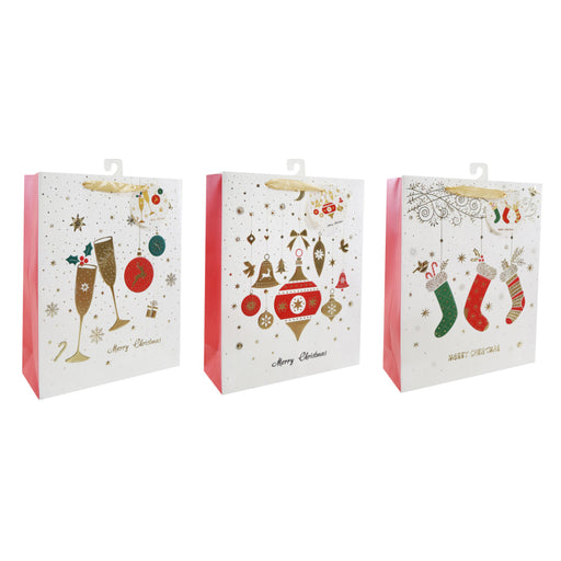 Giftbag Lge Contemporary Foiled Assorted