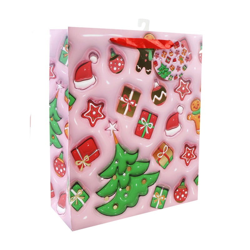 Giftbag Lge Sweet Christmas Laser Assorted 2