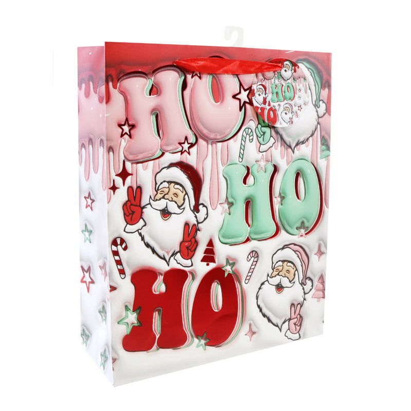 Giftbag Lge Sweet Christmas Laser Assorted 3