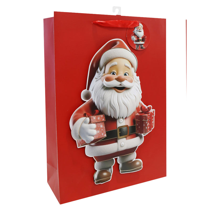 Giftbag X-Lge Pop Up Santa Foiled Assorted