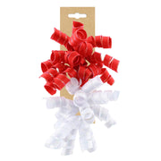 Christmas Curly Gift Bows 2pk Assorted 2