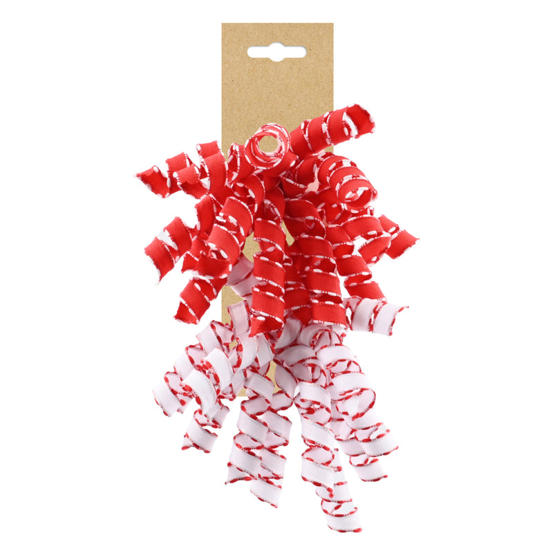 Christmas Curly Gift Bows 2pk Assorted 3