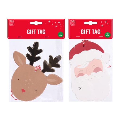 Jumbo Gift Tags 12pc Assorted
