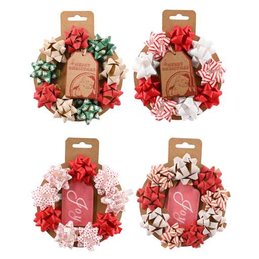Gift Bow And Tags Wreath Pack Vintage Assorted