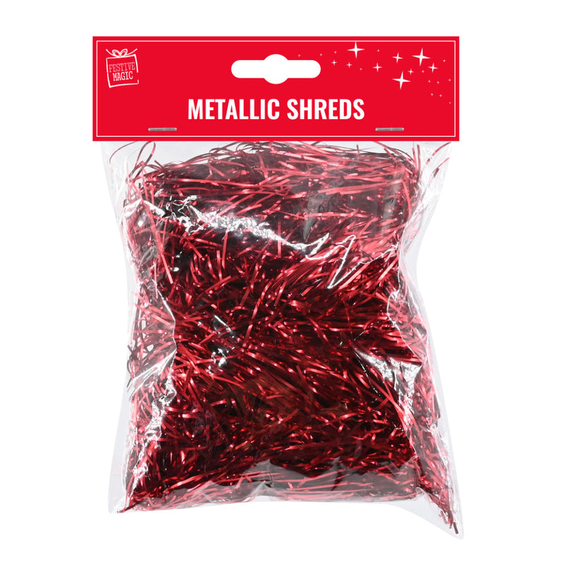 Metallic Christmas Hamper Shreds 25gm Assorted 3