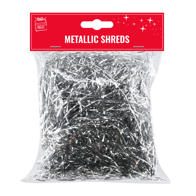 Metallic Christmas Hamper Shreds 25gm Assorted 6
