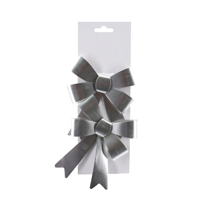 Fancy Present Bow Matte Metallic 2pk Assorted 2