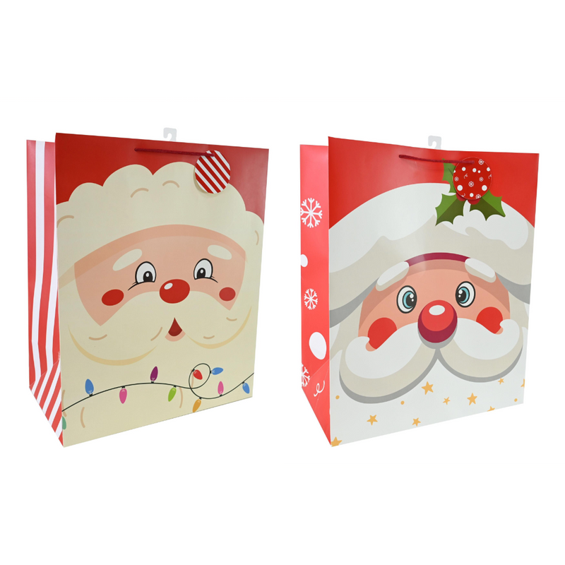 Assorted jumbo Santa Christmas gift bag
