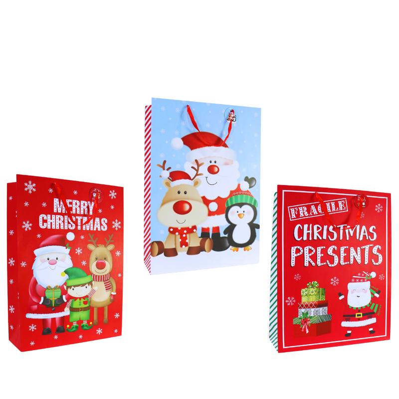 Giftbag Santa Human Floor Display Box Asstd