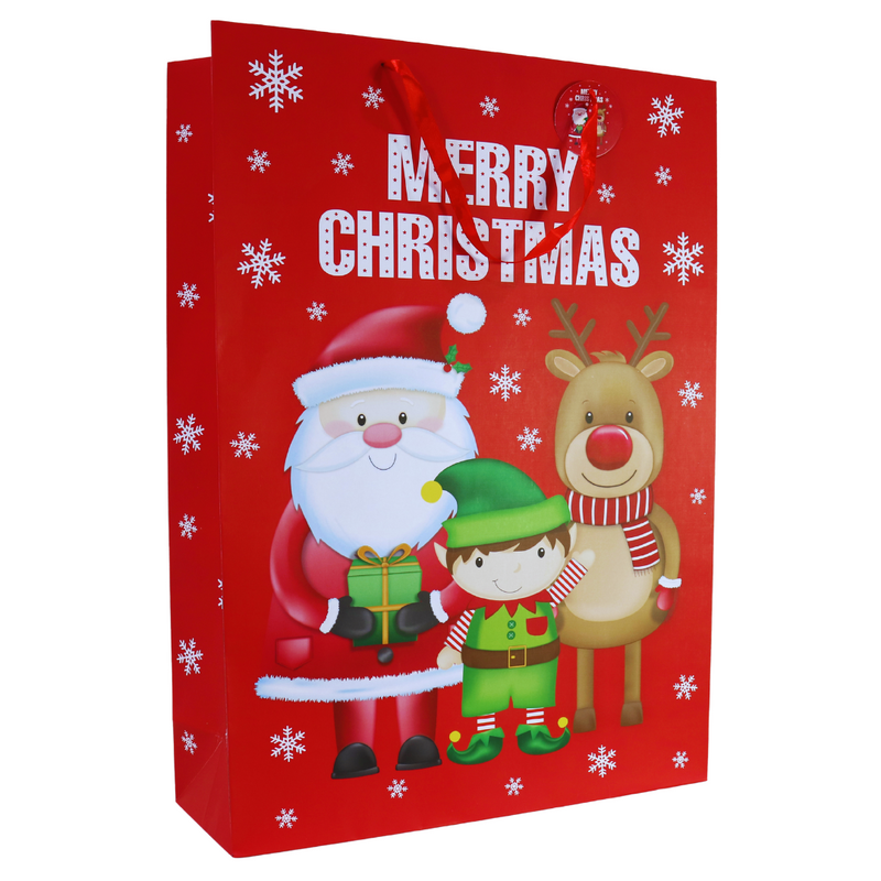 Giftbag Santa Human Floor Display Box Asstd