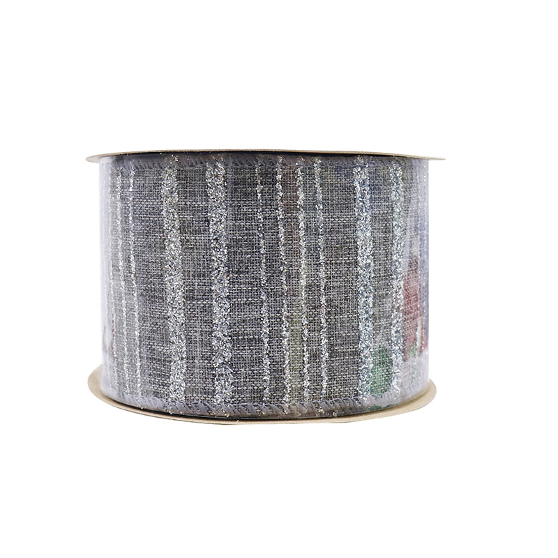 Ribbon Glitter Stripe 63Mm X 10M