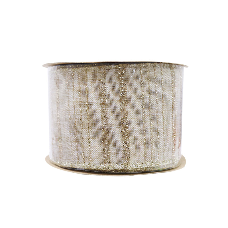Ribbon Glitter Stripe 63Mm X 10M
