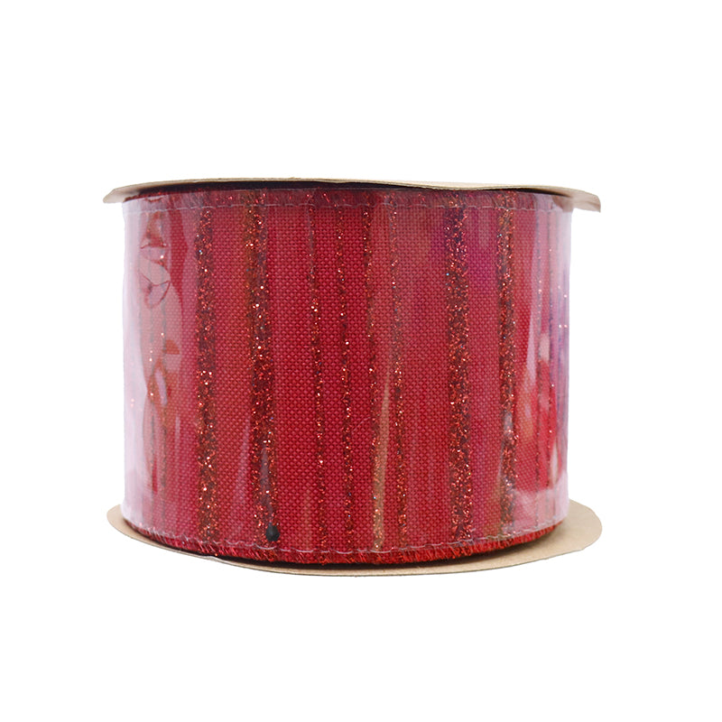 Ribbon Glitter Stripe 63Mm X 10M