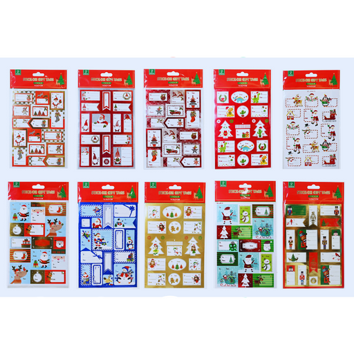 Gift Tag Stickers 2 Sheets Asstd