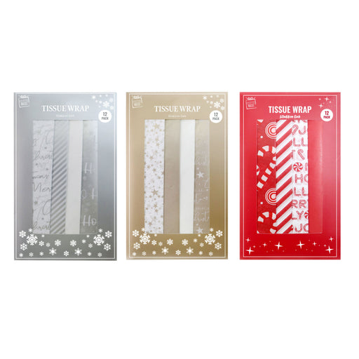 Tissue Paper 50x75cm 12pk PRT Assorted