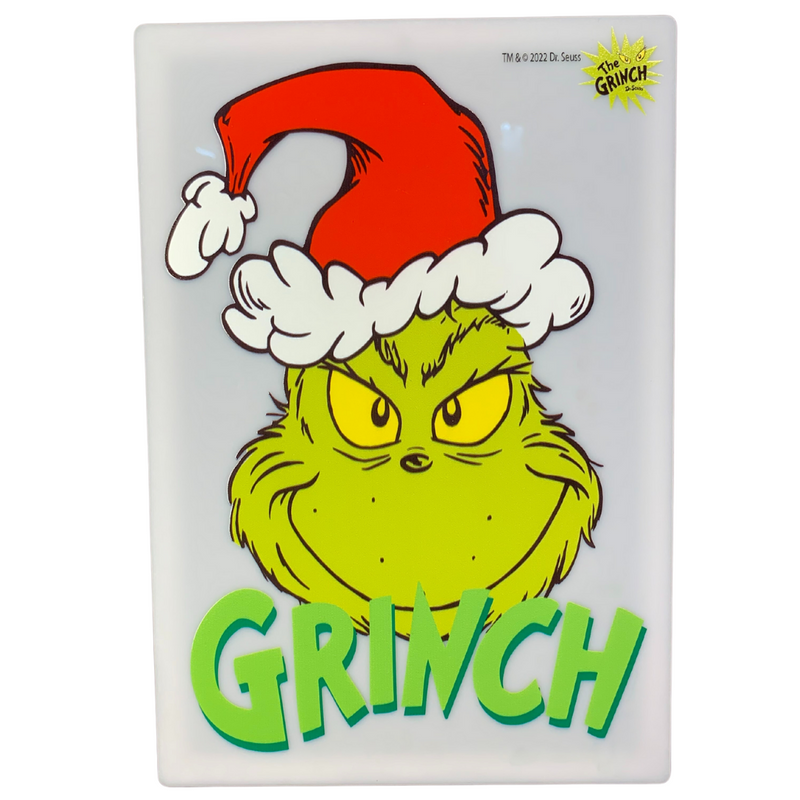 Dr. Seuss Grinch Head Acrylic Indoor Sign 35x24cm