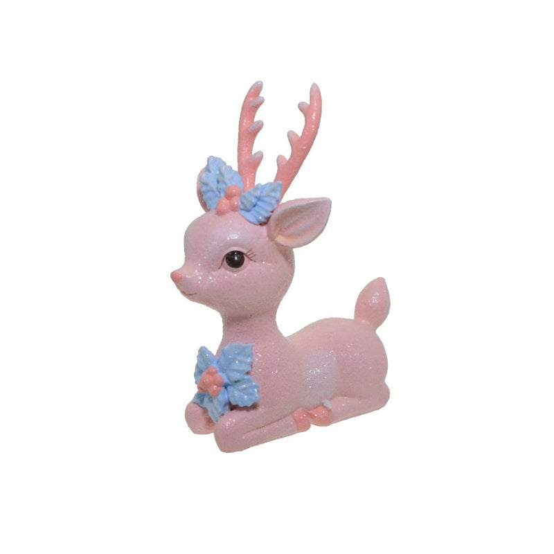 Ronis Sitting Pink Deer 15.5Cm