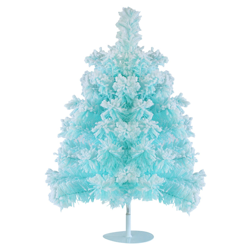 Flocked Snow Table Tree 45cm Blue