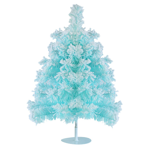 Flocked Snow Table Tree 45cm Blue