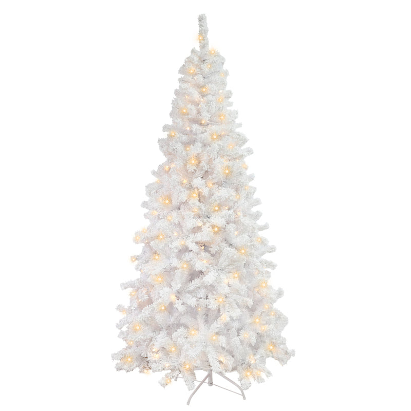 Flocked White Tree 210cm Pre-Lit 