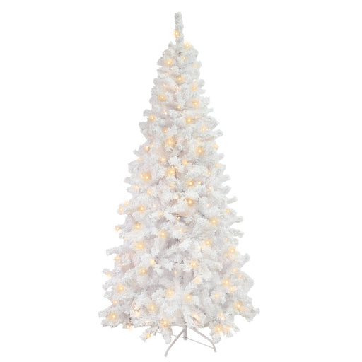 Flocked White Tree 210cm Pre-Lit 