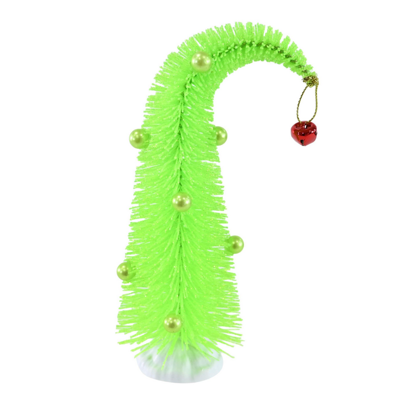 Mean Green curved bristle Christmas tree 18cm
