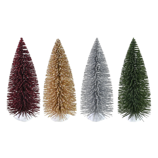 Glitter bristle miniature Christmas tree 14.5cm assorted