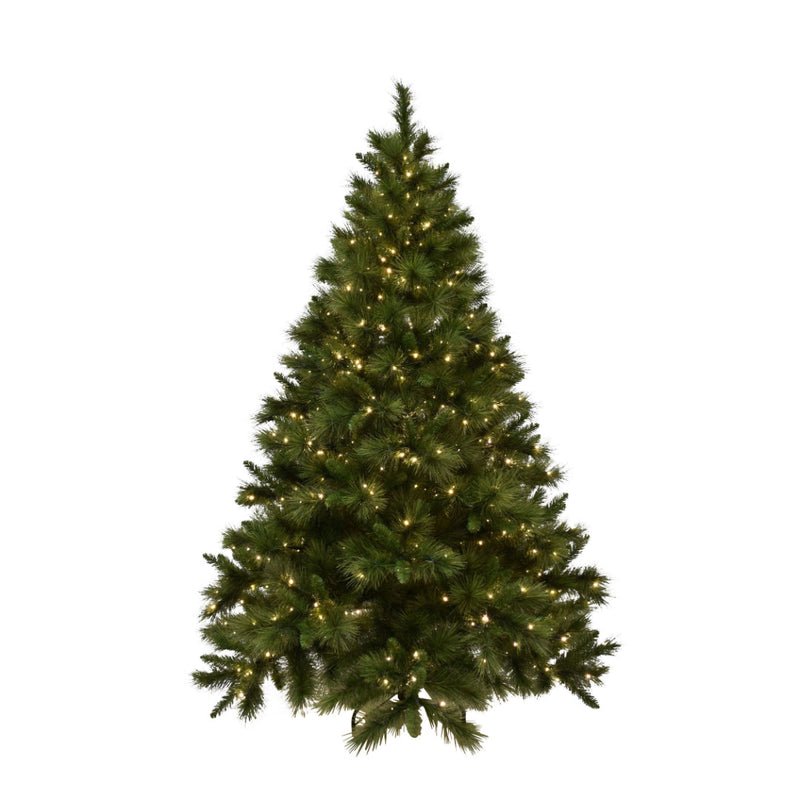 7.5 ft 225 cm pre lit long needle pine artificial tree