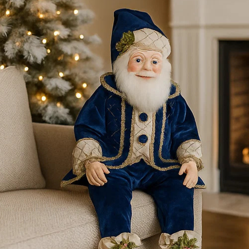Santa™ Blue Sitting Gwiazdor Santa (75cm)