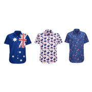 Aussie print Hawaiian shirt for adults