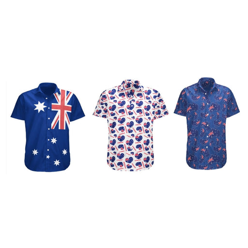 Aussie print Hawaiian shirt for adults