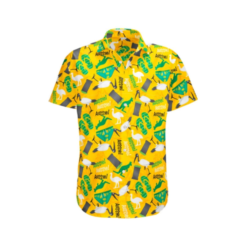 aussie gold hawaiian shirt adults assorted m l xl xxl image 3