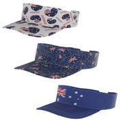 Adult Aussie themed visor assorted styles