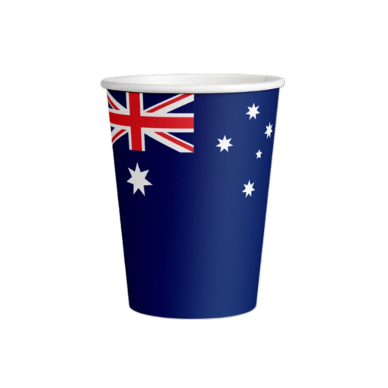 Pack of 12 Australian themed 250ml paper cups