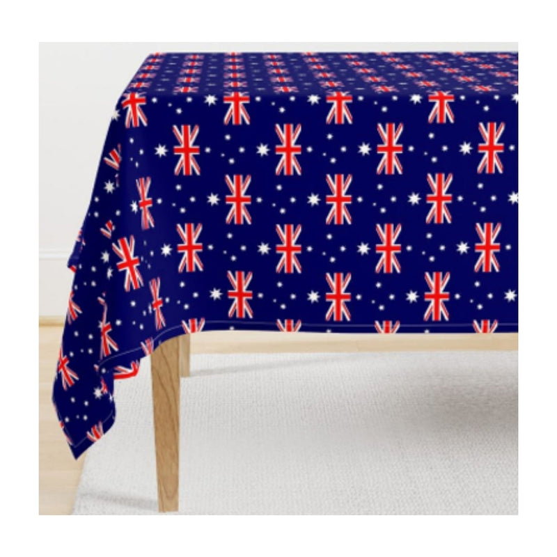 Australian themed PEVA tablecloth with clamps 137x183cm