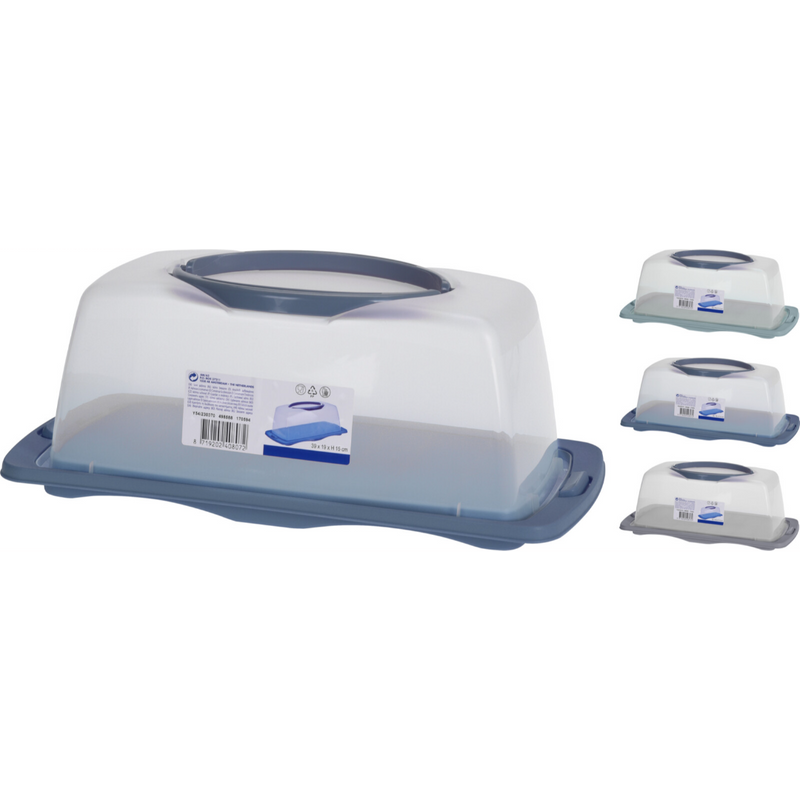 rectangular cake dish in 3 assorted colours