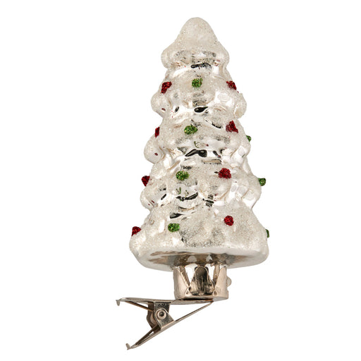 Ronis Christmas Tree Deco Silver Clip on Tree Glass