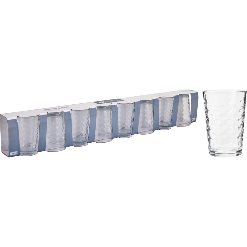 8 piece drinking glass set 200ml