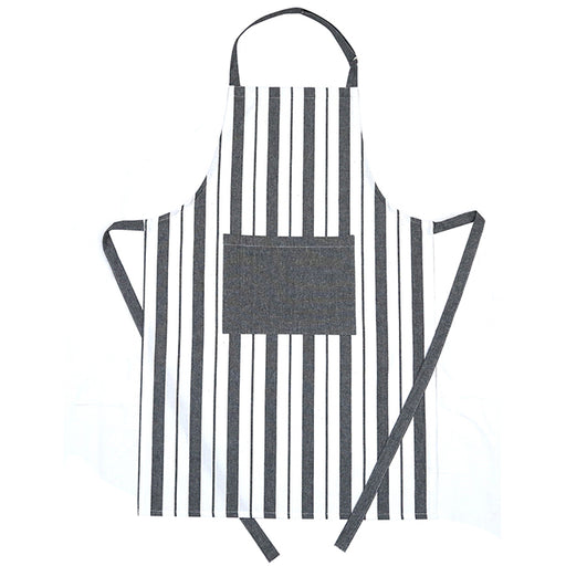 French Stripe Apron Black 60x90cm