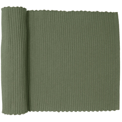 Ribbed Eco Runner 35x250cm Olive