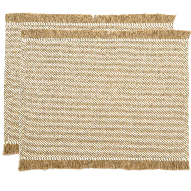 Kitchen Prep Set Of 2 Bio Jute Placemat33X45 White