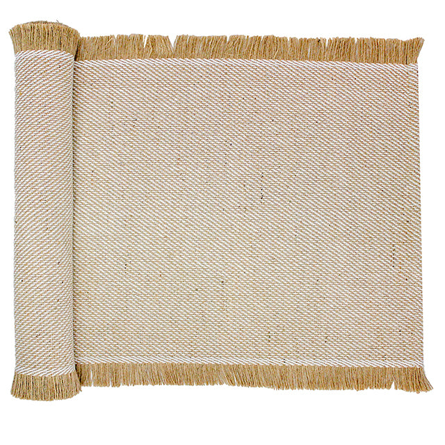 Kitchen Prep Bio Jute Runner 33X180 White