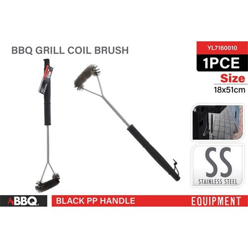 Bristle free stainless steel BBQ brush