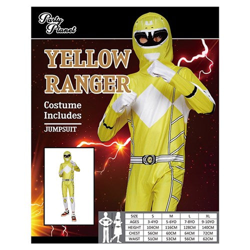 Ronis Yellow Ranger Costume Medium