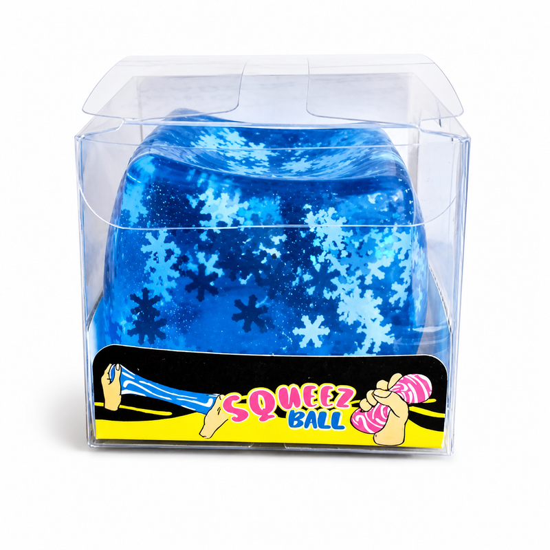 5x5cSnow-inspired 5x5cm squishy cubes in a display box.